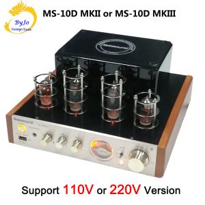 nobsound ms-10d mkii and ms-10d mkiii tube amplifier hifi stereo audio amplifier 25w*2 vaccum tube amp support bluetooth usb 110v or 220v