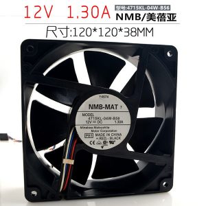 original nmb 12cm 12v 1.3a dell y4574 4715kl-04w-b56 ant fan