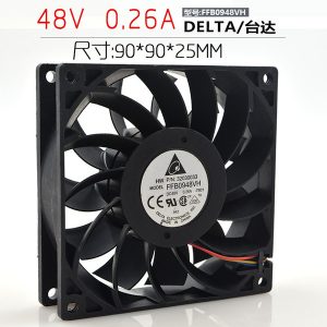 originally installed ffb0948vh 9cm 9025 48v 0.26a pwm speed regulating large air volume heat dissipation fan