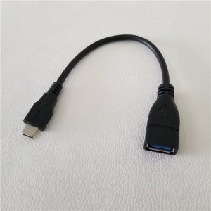 otg adapter usb 3.0 female to type-c male data transfer extension cable black 20cm for nokia letv mobile phone