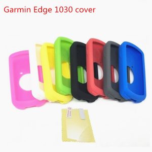 outdoor cycling computer silicone rubber protect case + lcd screen film protector for garmin edge 1030