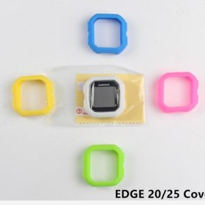 outdoor cycling edge 20 25 computer silicone rubber protect case + lcd screen film protector for garmin edge 20/25