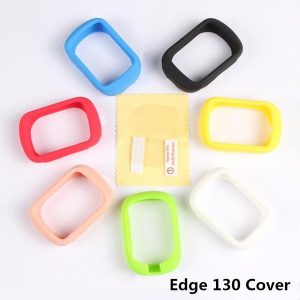 outdoor edge 130 bicycle computer protection cover silicone colo protective case + lcd screen protector (for garmin edge130 )