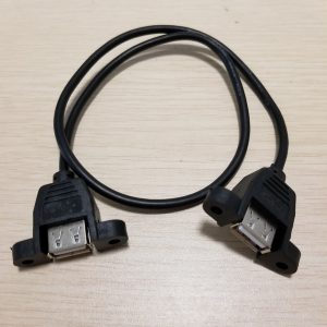 panel mount usb 2.0 type a female to a female a/f - a/f data sync charge extension cable line 0.5m/19.7inch