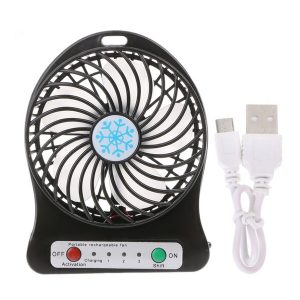 portable led light mini fan air cooler mini desk usb fan third wind usb fan rechargeable abs portable office outdoor home without the batte