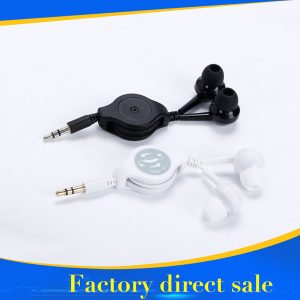 portable mini telescopic line of headset lovely children gift earphones mp3 music in-ear wired headphone for phone