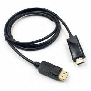 premium 1.8m 6ft display port dp male 20pin to 1.3b hdmi cable adapter converter 4k lappc full hd 1080p tv gold plated black