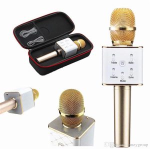 q7 magic karaoke microphone phone ktv player wireless condenser bluetooth mic speaker record music for iphone android