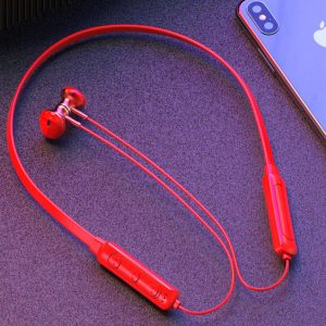 q7 neckband headphone bluetooth 4.2 headset hanging neck headphone wireless sports earphones