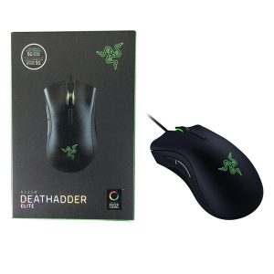 razer deathadder elite gaming mouse 16000 dpi ergonomic chroma lighting optimized 450 ips 7 buttons esports wired mouse gamer