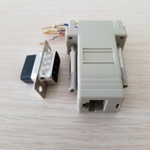 rj45 female to db9 male rs232 com port modular extender for pc diy