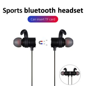 sports bluetooth wireless headset xt-5 magnetic plug memory card stereo hands-headset with microphone millet huawei