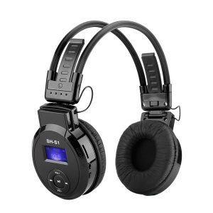 sports folding headphones mp3 player with lcd screen support mirco sd card play,fm radio wireless music earphone on-ear foldable mp3 headset