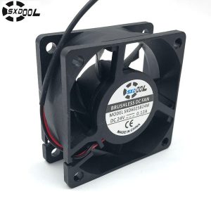 sxdool sxd6025b24m 60*60*25mm dual ball bearing dc 24v 0.12a 2p 5000rpm 25.4cfm axial case cooling fan