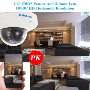 szsinocam 1080P HD POE Dome IP Camera 2.0MP 12 IR LEDS 1/3