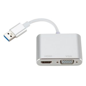 to 24k hd 1080p multi-display-in-1 audio and video converter usb3.0 for hdmi + vga adapter y20