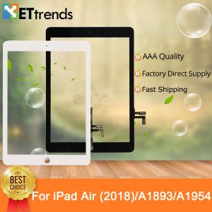 touch glass screen assembly with original repair parts for ipad air 2018 a1893/a1954 with home button & 3m adhesive dhl ing