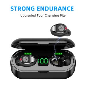 tws bluetooth 5.0 earphone wireless earphones stereo sport wireless headphones earbuds headset 2000 mah charge box for phone