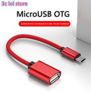 type c to usb adapter otg cable micro usb otg converter type-c micro connector data cable for iphone xiaomi redmi samsung phone