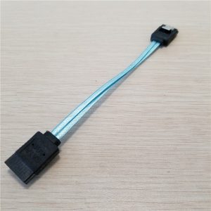 ultra short 10cm 7pin sata 3.0 female to female f/f hdd hard drive data cable dual channel shielding blue 6gbps