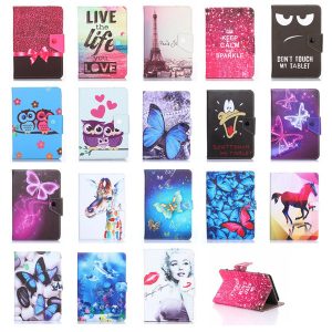 universal design cartoon adjustable flip pu leather stand case cover for 7 7.85 9.7 10 10.1 10.2 inch tablet pc mid