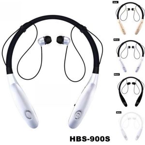 universal neckband sport bluetooth earphone hbs 900s headphones wireless earbuds hand headset with mic last 15hours v4.0 for phone