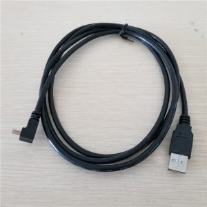 usb 2.0 type a straight head to micro usb 90 degree up elbow data extension cable male to male black 1.5m