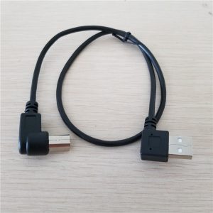 usb printer data cable double elbow right angle adapter male to male for printer hard disk box black 50cm