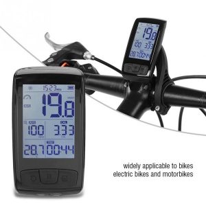 usb rechargeable wireless bicycle computer cycling bike odometer lcd display bluetooth connect with bicycle speedometer