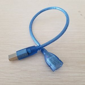 usb type b male to type a female adapter data extension cable print port to usb wire blue 30cm