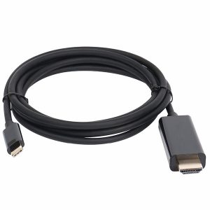 usb type-c to hdmi conversion data extension cable typc c to hdmi adapter wire 1080p 4k black 1.8m