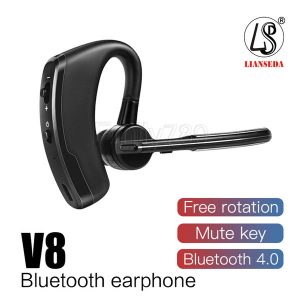 v8 bluetooth earphone v4.0 business stereo earphones with mic wireless universal voice earphone with package for v8 voyager