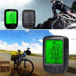 waterproof lcd display cycling bike bicycle computer odometer speedometer with green backlight/cycling satch/bike satch