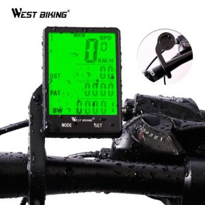 west biking 2.8 inch bicycle computer large screen speedometer wireless wired waterproof sensor cycling odometer bike computer