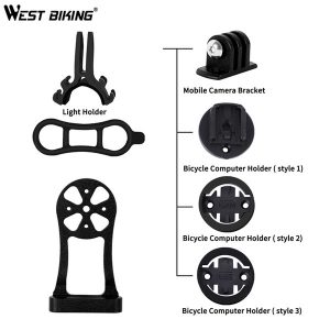 west biking bicycle computer camera mount holder cycling bike out front mount holder set for garmin bryton cateye bike computer