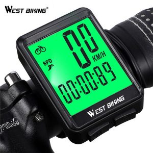 west biking bike computer wireless and wired cycling odometer satch led measurable speedometer rainproof bicycle computer