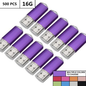 wholesale bulk 500pcs 16gb usb flash drives rectangle flash pen drives memory sticks thumb storage for computer macbook led indicator u disk