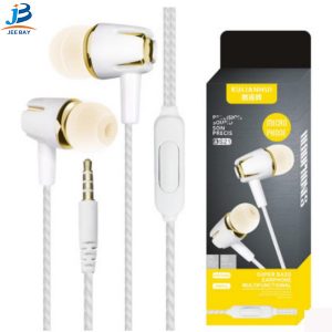 wired headset 3.5mm in-ear sports stereo noise reduction headset mobile phone universal line control for iphon android earphone wholesale