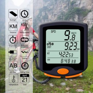 wired waterproof bike cycling computer odometer speedometer backlight bicycle speeding alert satch display code table