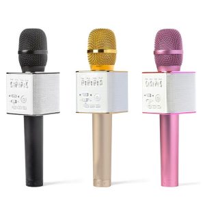 wireless karaoke q9 microphone bluetooth speaker 2-in-1 handheld sing recording portable ktv player microphones for ios android