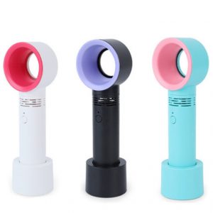 zero9 usb bladeless fan rechargeable portable handheld mini cooler no leaf handy fan with 3 fan speed level led indicator