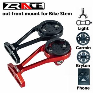 zrace bicycle computer out front mount holder for bike stem compatible for igpsport garmin bryton mobile phone spotlight