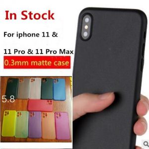 0.3mm ultra thin slim matte frosted pp phone case transparent flexible case cover for iphone 11 pro max x xs xr 8 7 6 6s plus in stock