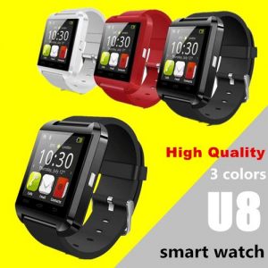 1.44inch touch screen u8 watch phone bluetooth smartwatch phone support music player/pedometer/barometer for smart phone dhl