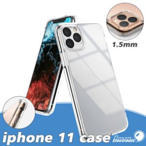 1.5mm gummy crystal tpu case shock absorption soft transparent back for iphone 11 pro max cover for samsung s20 plus ultra huawei phone case