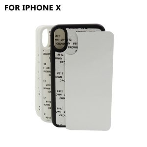 10 pcs retail diy sublimation 2d silicon case for iphone 8 blank printed heat transfer cover for iphone x with aluminum plate