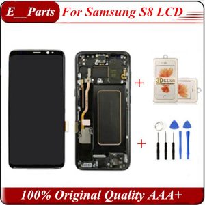 (100% original) for samsung s8 s8 edge lcd with frame replacement for samsung galaxy s8 g950 g950f display touch screen digitizer