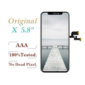 100% original lcd for iphone x 5.8 inch display touch digitizer complete screen with frame full assembly replacement & dhl