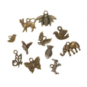 100Pcs Animal Pendant Charms Pendants DIY for Jewelry Making and Crafting Alloy Accessories