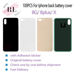 100pcs oem for iphone 8 8 plus x battery back cover glass replacement housing with adhesive